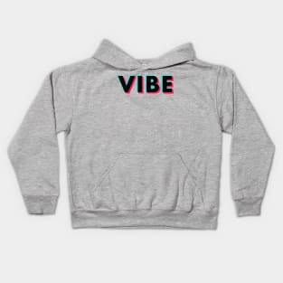 Vibe Glitch Black Kids Hoodie